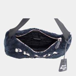 Prada Black Fabric Re- Edition 2000 Terry Bag 