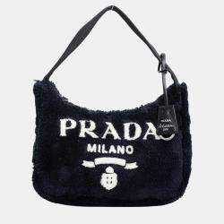Prada Black Fabric Re- Edition 2000 Terry Bag 