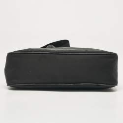 Prada Black Nylon and Saffiano Leather Re-Edition 2005 Shoulder Bag