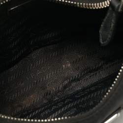 Prada Black Nylon and Saffiano Leather Re-Edition 2005 Shoulder Bag