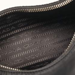 Prada Black Nylon and Saffiano Leather Re-Edition 2005 Shoulder Bag