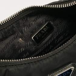 Prada Black Nylon and Saffiano Leather Re-Edition 2005 Shoulder Bag