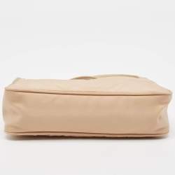 Pre Owned Prada Beige Nylon Re-Edition 2000 Bag