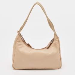 Pre Owned Prada Beige Nylon Re-Edition 2000 Bag