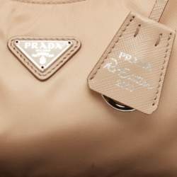 Pre Owned Prada Beige Nylon Re-Edition 2000 Bag