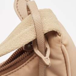 Pre Owned Prada Beige Nylon Re-Edition 2000 Bag