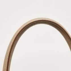 مملوكة مسبقًا Prada White/Khaki Saffiano Leather Parabole Tote