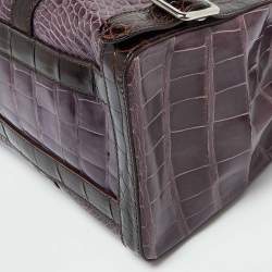 Prada Multicolor Crocodile Leather Lucido Lock Bag
