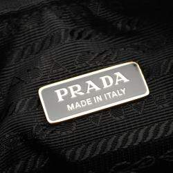 Prada Saffiano Leather  Black  TESSUTO IMPUNTU Chain Re-Nylon Shoulder Bag