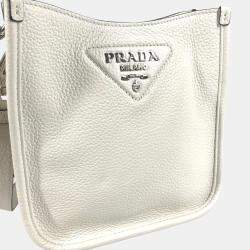 Prada White Crossbody Pochette Shoulder Bag