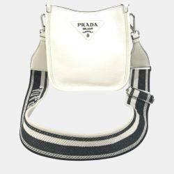 Prada White Crossbody Pochette Shoulder Bag