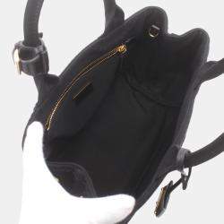 Prada Canvas Black CANAPA RICAMO Handbag