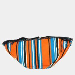 Prada Orange Blue x Black stripe crossbody Bag