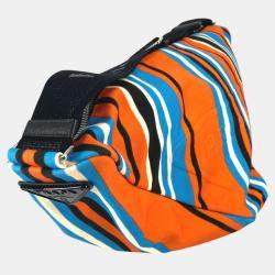 Prada Orange Blue x Black stripe crossbody Bag