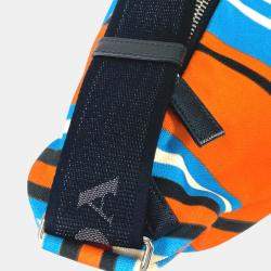 Prada Orange Blue x Black stripe crossbody Bag