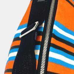 Prada Orange Blue x Black stripe crossbody Bag