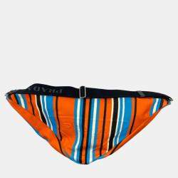 Prada Orange Blue x Black stripe crossbody Bag