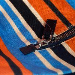 Prada Orange Blue x Black stripe crossbody Bag