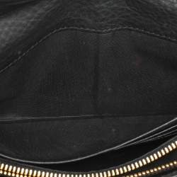 Prada Black Leather Flap Continental Wallet