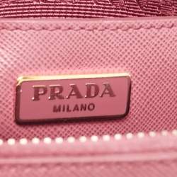 Pre Owned Prada Pink Saffiano Leather Mini Promenade Crossbody Bag
