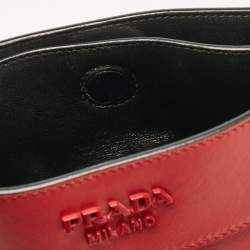 Prada Red Leather Mini Margit Hobo