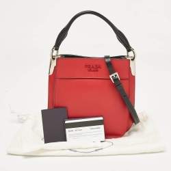 Prada Red Leather Mini Margit Hobo