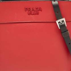 Prada Red Leather Mini Margit Hobo