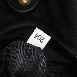 Prada Black Triangle Logo Leather Shoulder Bag