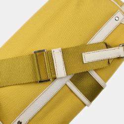 Prada Yellow Canvas Shoulder Bag