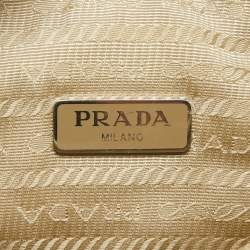 Prada Beige Nylon Mini Re-Edition 2000 Baguette Bag