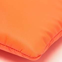 Prada Neon Orange Nylon Chain Clutch