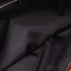 Prada Neon Orange Nylon Chain Clutch