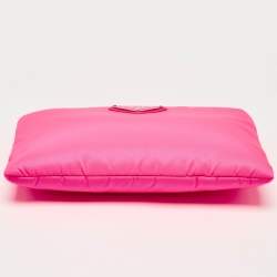 Prada Neon Pink Soft Nylon Chain Pochette