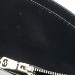 Prada Silver Saffiano Lux Leather Flap Chain Clutch