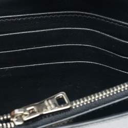 Prada Silver Saffiano Lux Leather Flap Chain Clutch