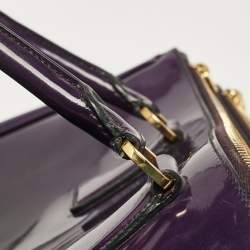 Prada Purple Patent Leather Medium Double Zip Galleria Tote