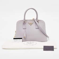 Prada Lilac Saffiano Lux Leather Medium Promenade Satchel