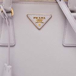 Prada Lilac Saffiano Lux Leather Medium Promenade Satchel