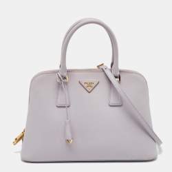 Prada Lilac Saffiano Lux Leather Medium Promenade Satchel