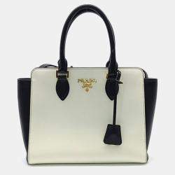 Pre Owned Prada Saffiano Soft Tote And Shoulder Bag