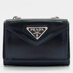 Prada Black Saffiano Metal Leather Zippy Wallet Prada TLC