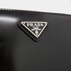 Prada brushed leather mini pouch bag