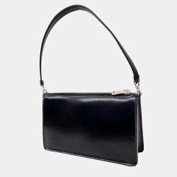 Prada brushed leather mini pouch bag