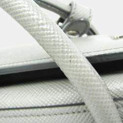 Prada Gray Saffiano Cuir Handbag