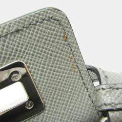 Prada Gray Saffiano Cuir Handbag