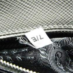 Prada Gray Saffiano Cuir Handbag