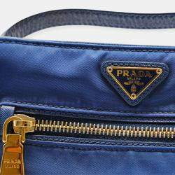 Prada Blue Nylon Shoulder Bag