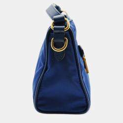 Prada Blue Nylon Shoulder Bag