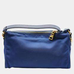 Prada Blue Nylon Shoulder Bag