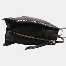 Prada Re-Nylon Black and Blue Riveted Tote Bag